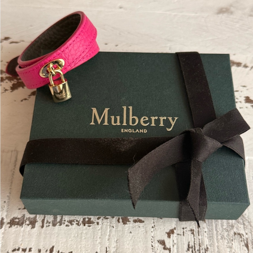 Mulberry Padlock Double Leather Bracelet